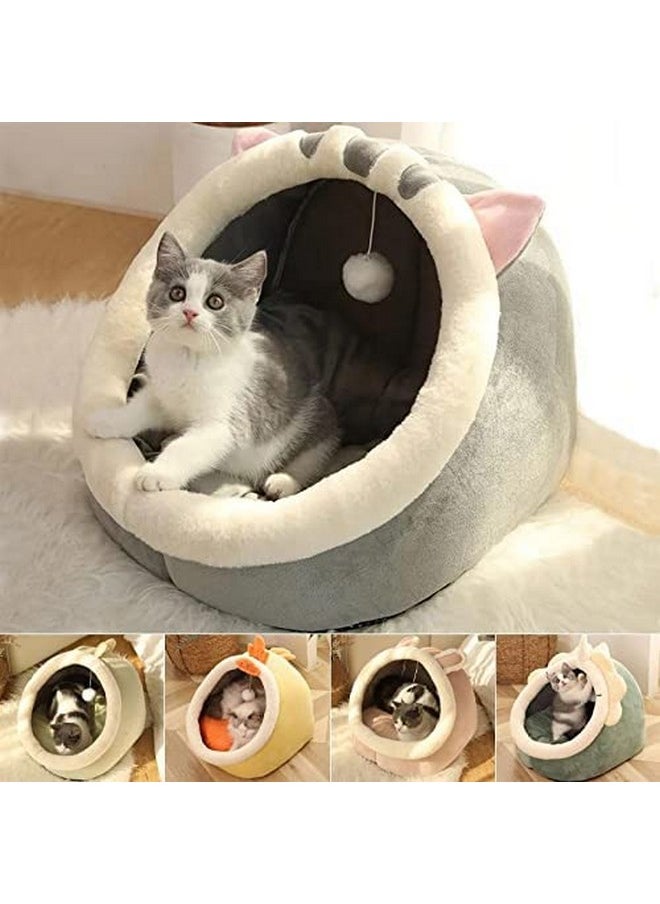Warm Pet Basket Cozy Kitten Lounger Cushion Cat House Tent Very Soft Dog Mat Bag For Washable Cave Cat Beds,Kitten Beds,Cat Beds & Furniture, Pet Bed - Dinosaur || Large Size ||