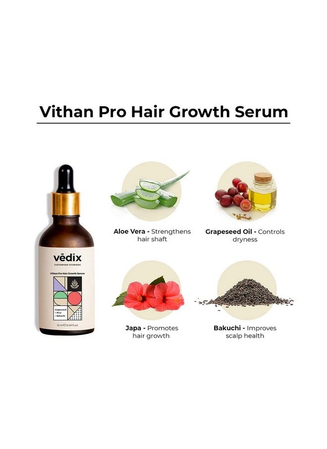 Vedix Customized Hair Fall Control Regimen For Normal/Oily Hair - Dry Scalp & Wavy Hair - 3 Product Kit - Anti Hair Fall Oil With Onion+Indian Licorice - Hair Growth Serum, 540 Grams