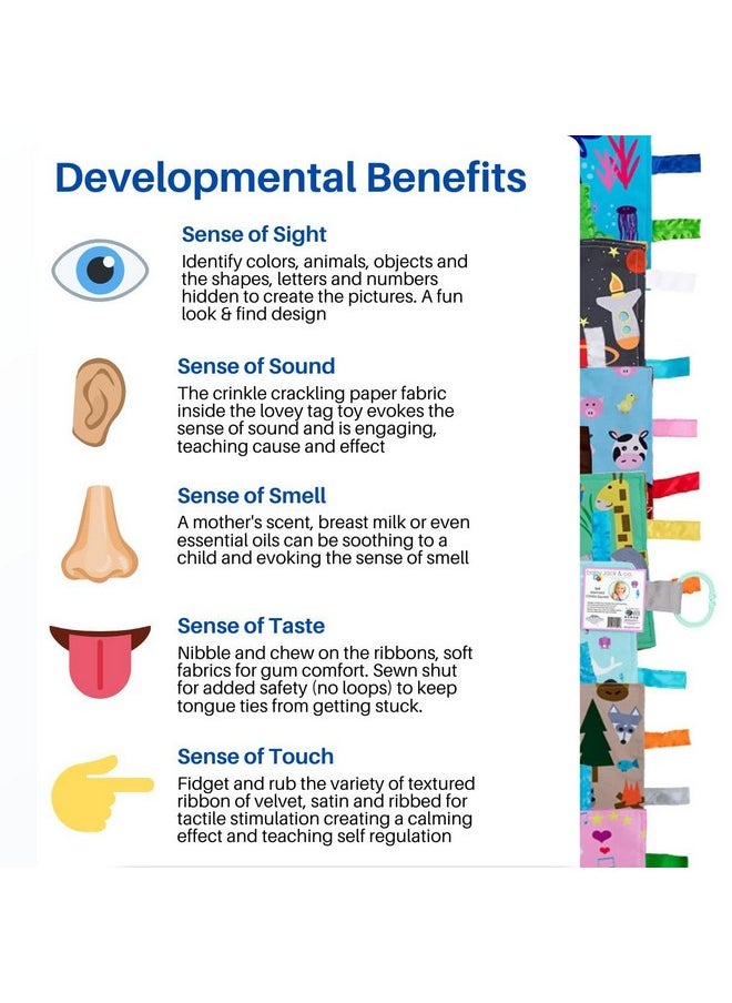 The Learning Lovey Goldenstate Warriors Baby Tag Toy - NBA Basketball - Baby Sensory Crinkle Toys - Soft & Safe - Ideal Baby Stroller Toy - BPA Free w/Stroller Clip