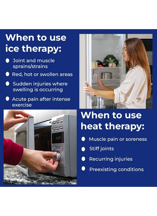 Boldfit Reusable Hot and Cold Ice Pack | Flexible Gel for Injuries, Shoulders, Knee, Back, Neck Hot Compression Gel Pack for Pain Relief-Medium Pack of 2