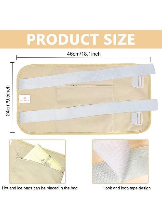 HANNEA® Castor Oil Pack, Oil Pack Wrap for Liver Detox, Reusable & Highly Absorbent Caster Oil Packs Cotton Flannel with Elastic Strap, Khaki