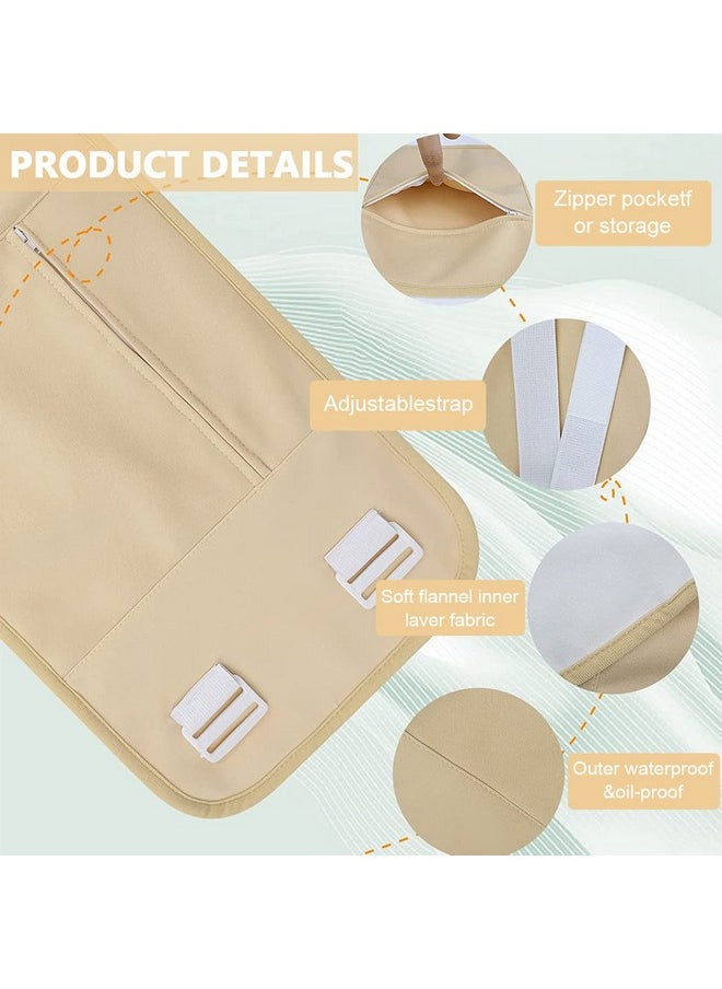 HANNEA® Castor Oil Pack, Oil Pack Wrap for Liver Detox, Reusable & Highly Absorbent Caster Oil Packs Cotton Flannel with Elastic Strap, Khaki