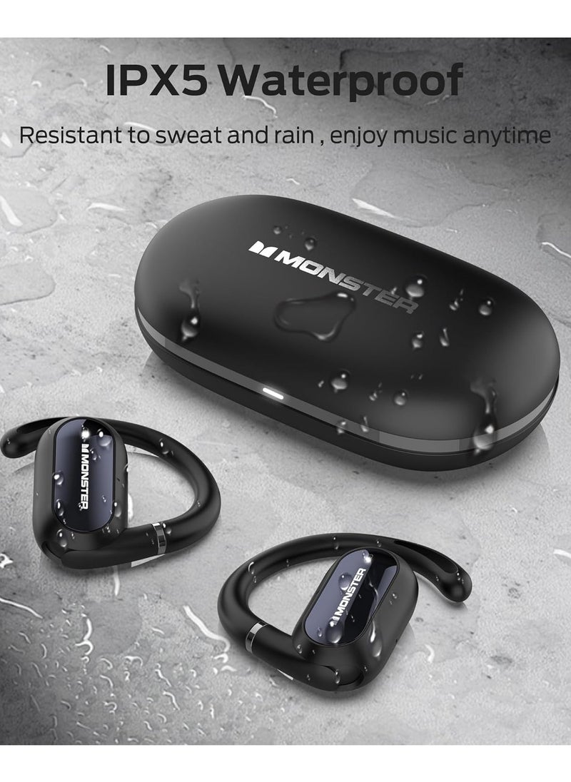 Open Ear AC322, Bluetooth 5.4 headset, 36 hours battery life, IPX5 waterproof, clear communication, ergonomic design, adjustable ear angle, not easy to fall off wireless Bluetooth headset.