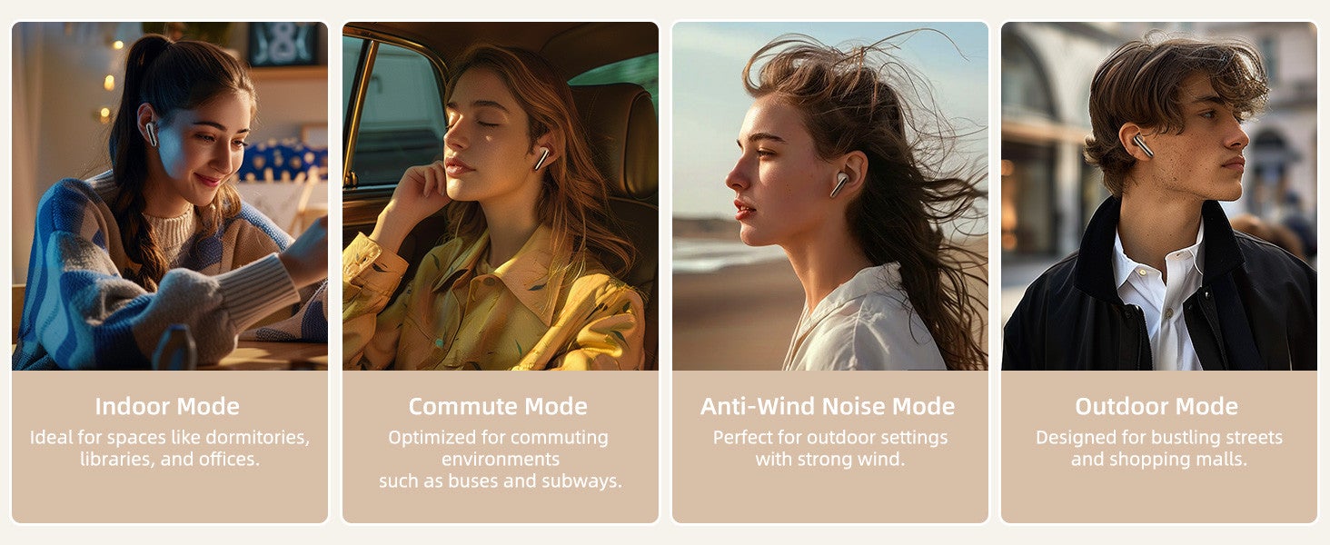 MeloBuds Pro HT08, Wireless Earbuds, Active Noise Cancellation Bluetooth Earphones, Comfortable Fit, Ultra-Low Latency Gaming Earbuds, 34 Hours Playtime - Gold