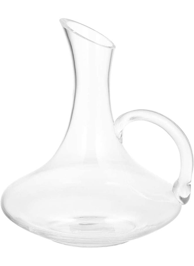 AKDC Glass Wine Decanter 1.5 Liters, Hand Blown Crystal Glass Red Wine Carafe Whiskey Bottle Drink Distributor With Handle For Festive Holiday Bar Decorations