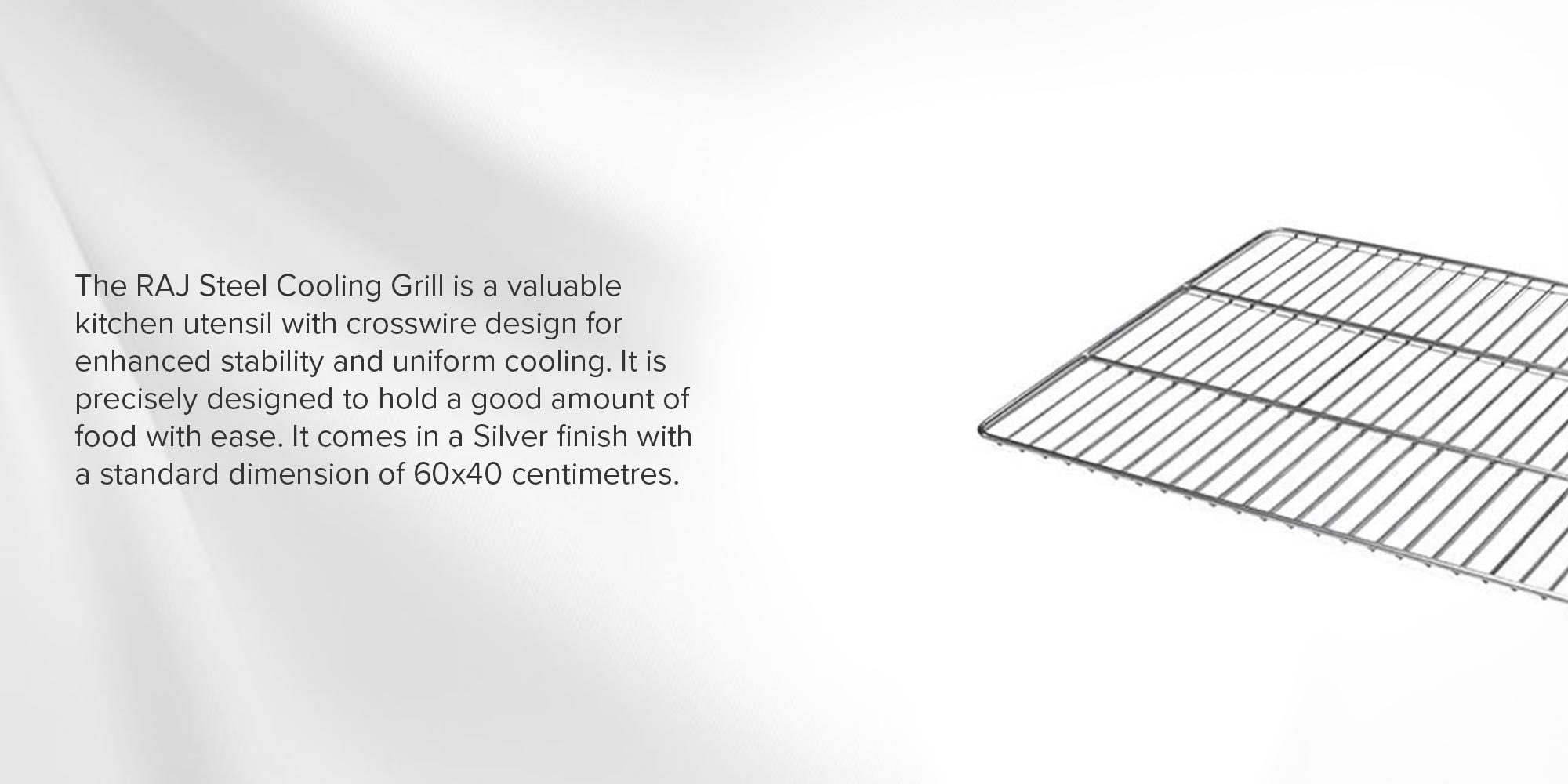 Steel Cooling Grill Silver 60x40cm