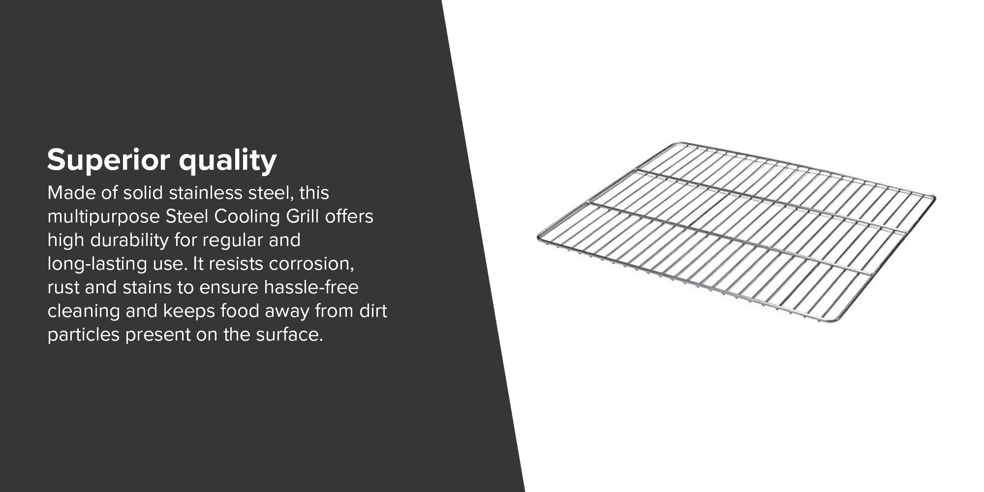 Steel Cooling Grill Silver 60x40cm