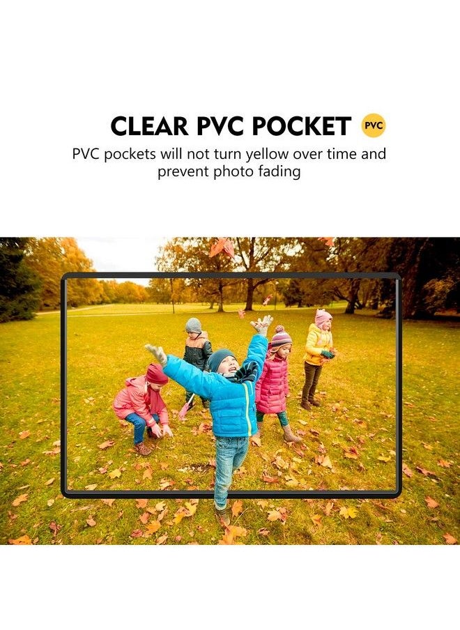 Pack Of 15 Magnetic Picture Frame With Clear Pocket 4 X 6 Inches Refrigerator Photo Holder For Fridge Office Cabinet Locker Black