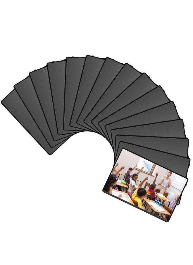 Pack Of 15 Magnetic Picture Frame With Clear Pocket 4 X 6 Inches Refrigerator Photo Holder For Fridge Office Cabinet Locker Black