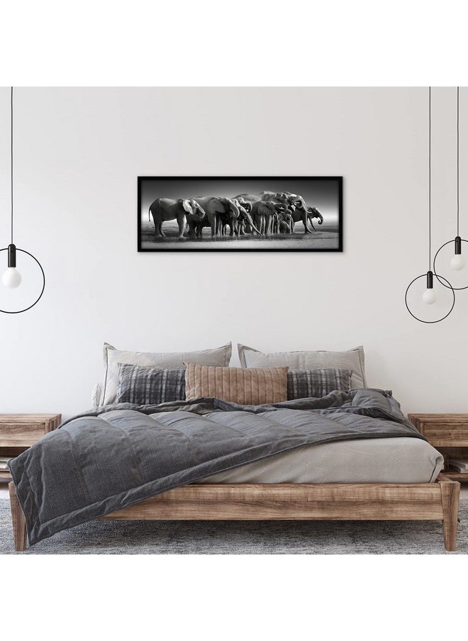 Americanflat 12x36 Picture Frame with Polished Plexiglass - Gallery Style Frame with Engineered Wood - Signature Collection - Photo Frame for Wall Display - Black
