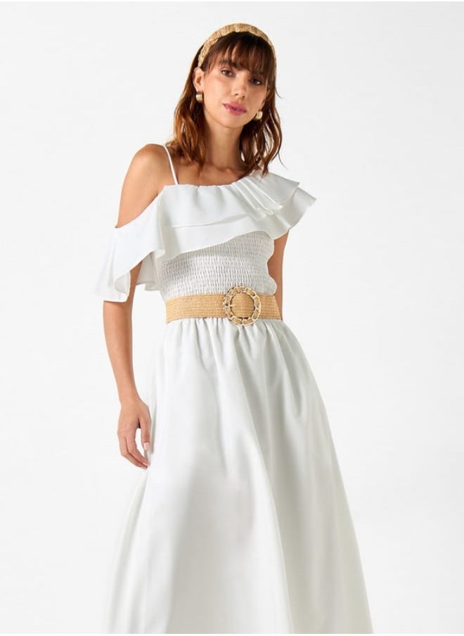 2Xtremz Off Shoulder A-line Dress with Pockets