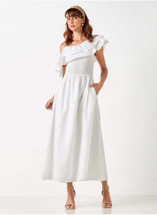 2Xtremz Off Shoulder A-line Dress with Pockets