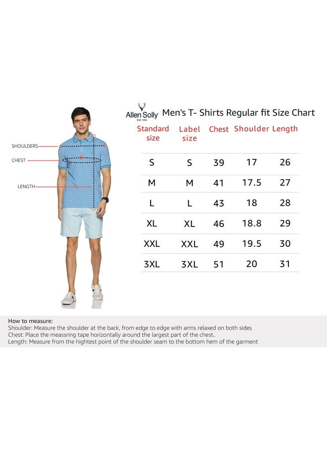 Allen Solly Men Regular Fit Polo (AMKP317G04250_Indigo Melange_XX-Large_Indigo Melange_2XL)