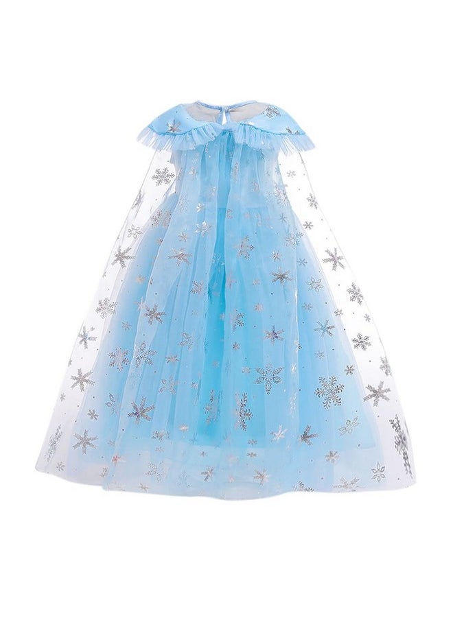 Hopscotch Girls Sequin Embellished Floor Length Gown In Blue Color For Ages 4-5 Years