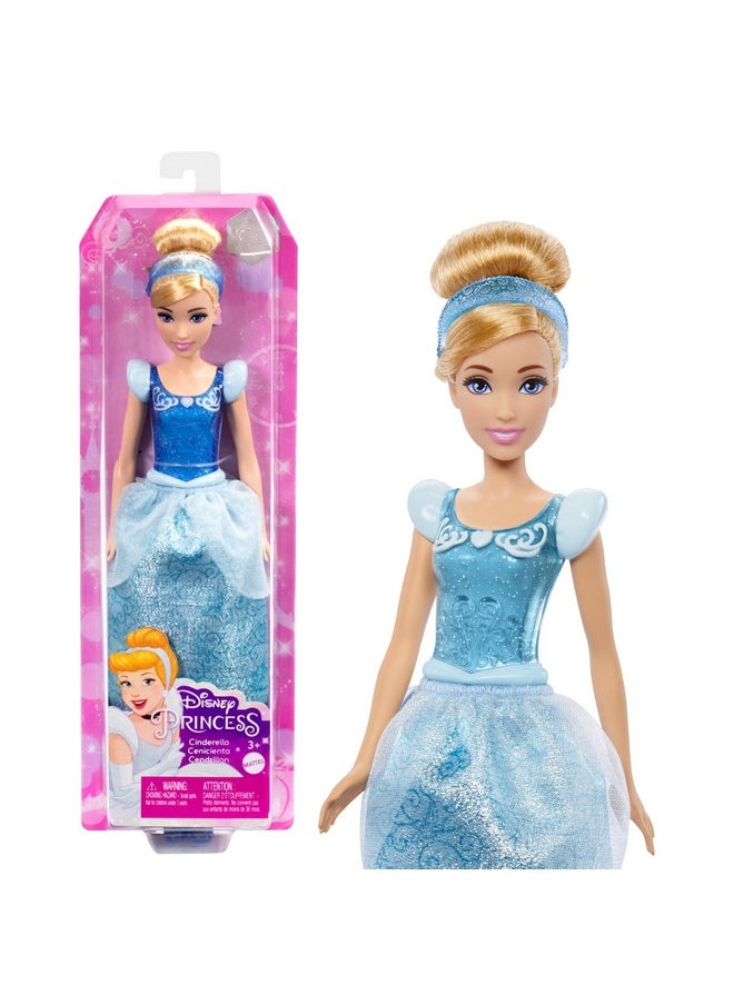 Mattel Disney Princess Dolls, Cinderella Posable Fashion Doll with Sparkling Clothing&Accessories, Disney Movie Toys??