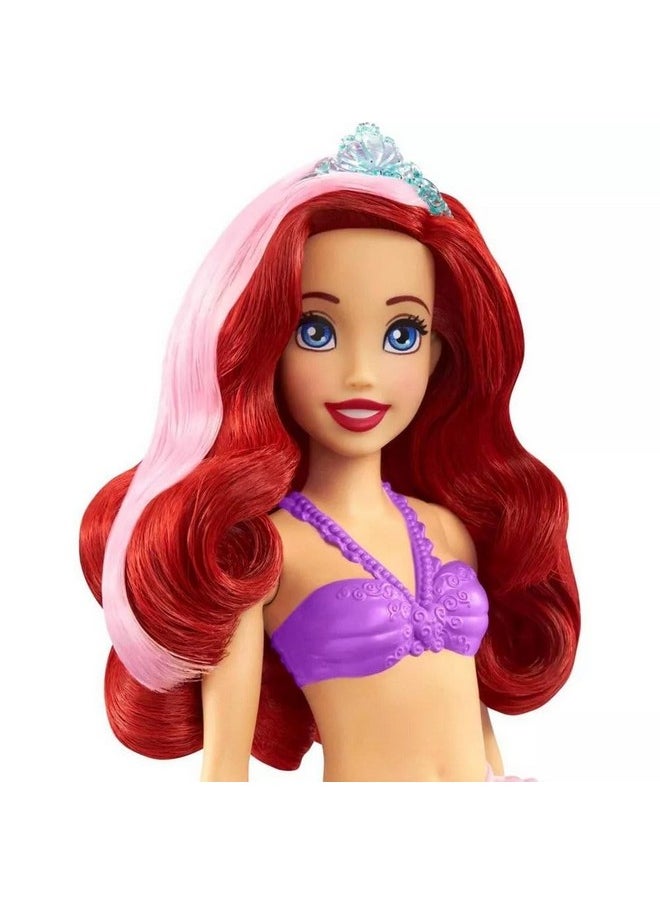 Disney Mattel Princess Toys, Ariel Mermaid Doll with Color-Change Hair and Tail, Color Splash Water Toy Inspired by The Movie