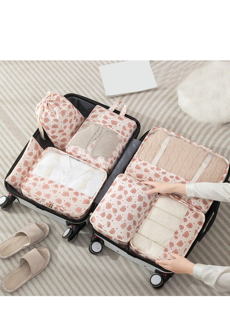 Packing Cubes for Suitcases, 7 Pcs Travel Organizer Bags, Travel Luggage Foldable Packing Organizers, Luggage Storage Bag, Suitcase Organizer Bags, Different Travel Accessories Bag for Travel