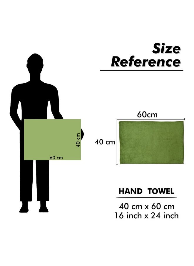 Yellow Weaves Super Soft Microfiber Hand Towels, Gym & Workout Towels 400 GSM(4 Pieces) Multicolor