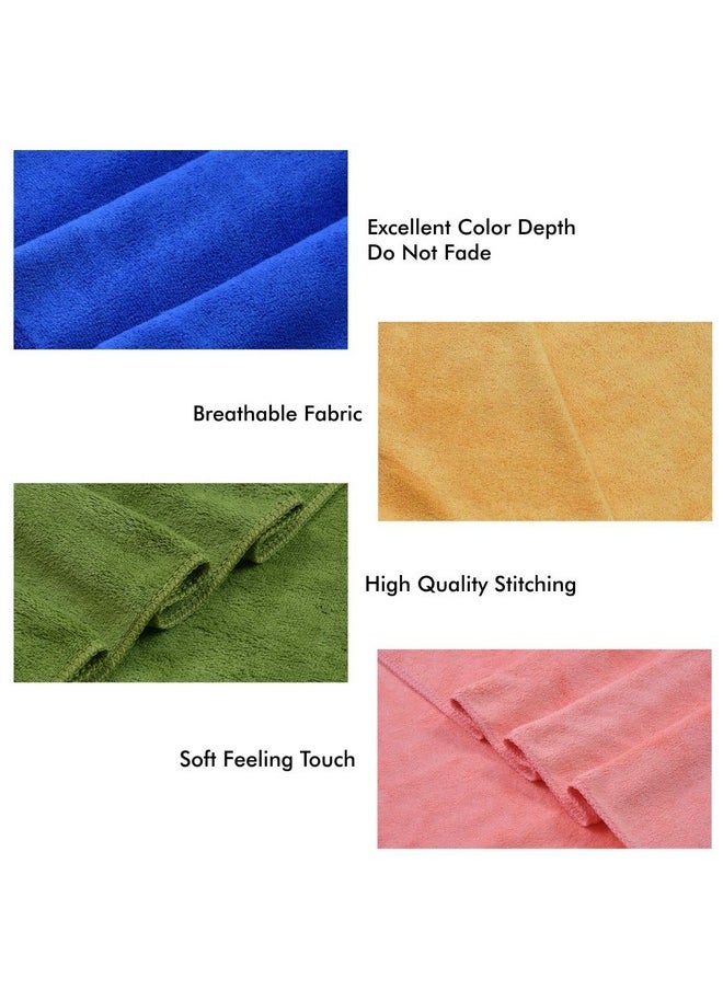 Yellow Weaves Super Soft Microfiber Hand Towels, Gym & Workout Towels 400 GSM(4 Pieces) Multicolor