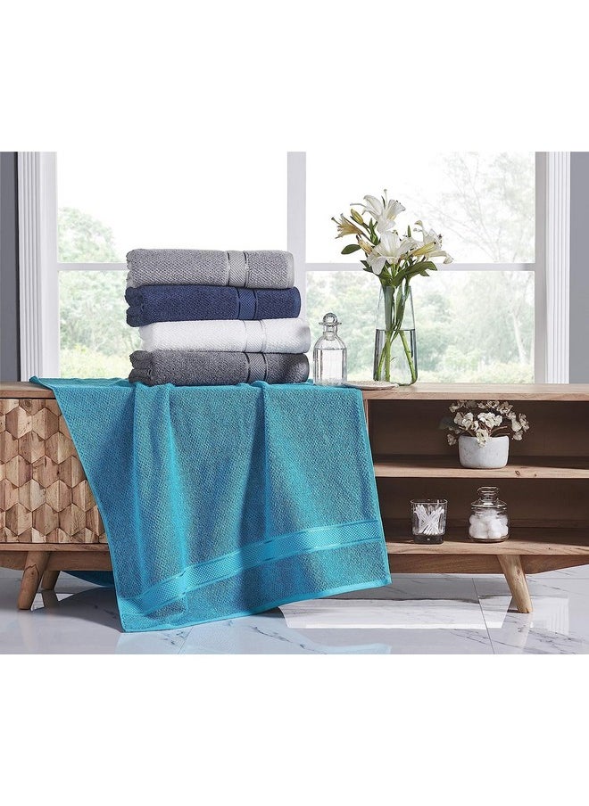 SENSES by Riba Textured Rice Weave 6 Piece Towel Set | All Cotton Fade-Resistant Highly Absorbent Super Soft Bathroom Towels(2 Pcs Each of Bath, Hand & Wash Towel) -550 GSM (Burgundy)
