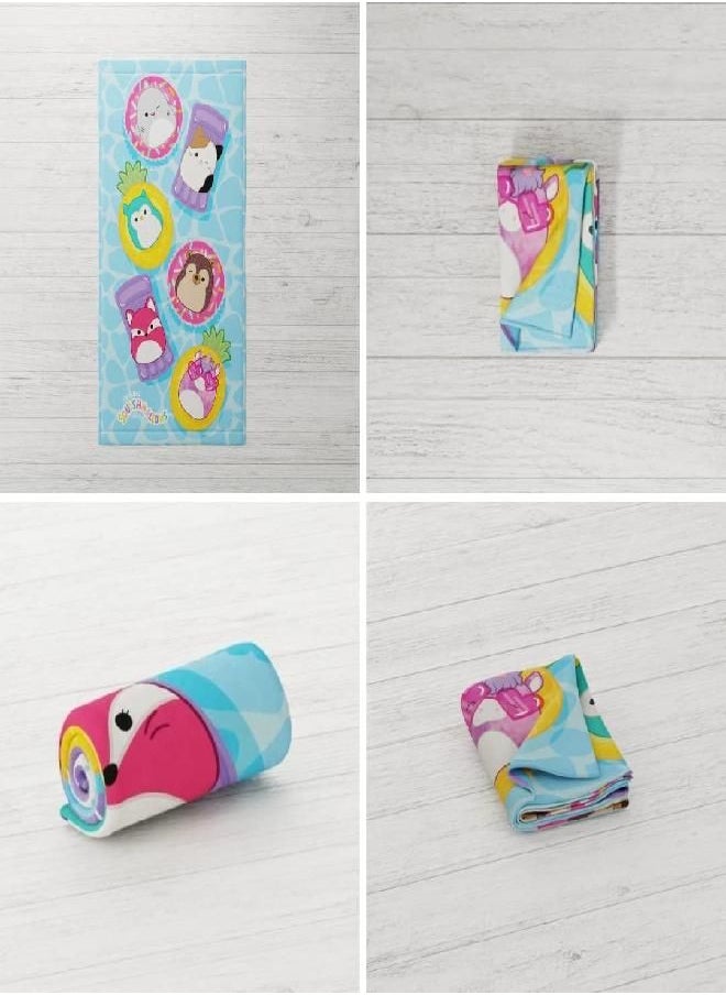 Franco Squishmallows Super Soft Cotton Bath/Pool/Beach Towel, 58 in x 28 in