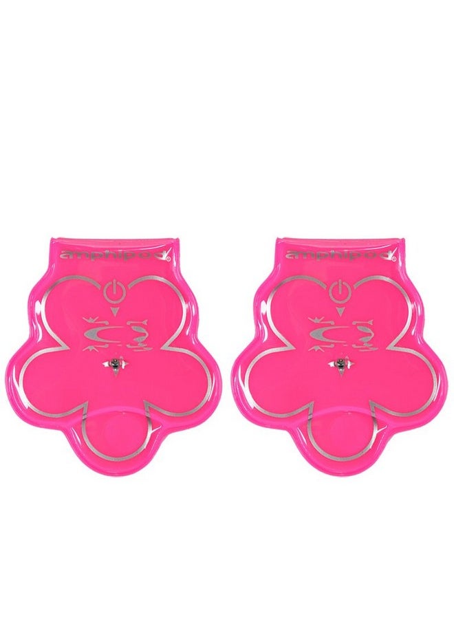 Vizlet Led Flashing Wearable Led Reflectors Twin Pack Pink Flower One Size