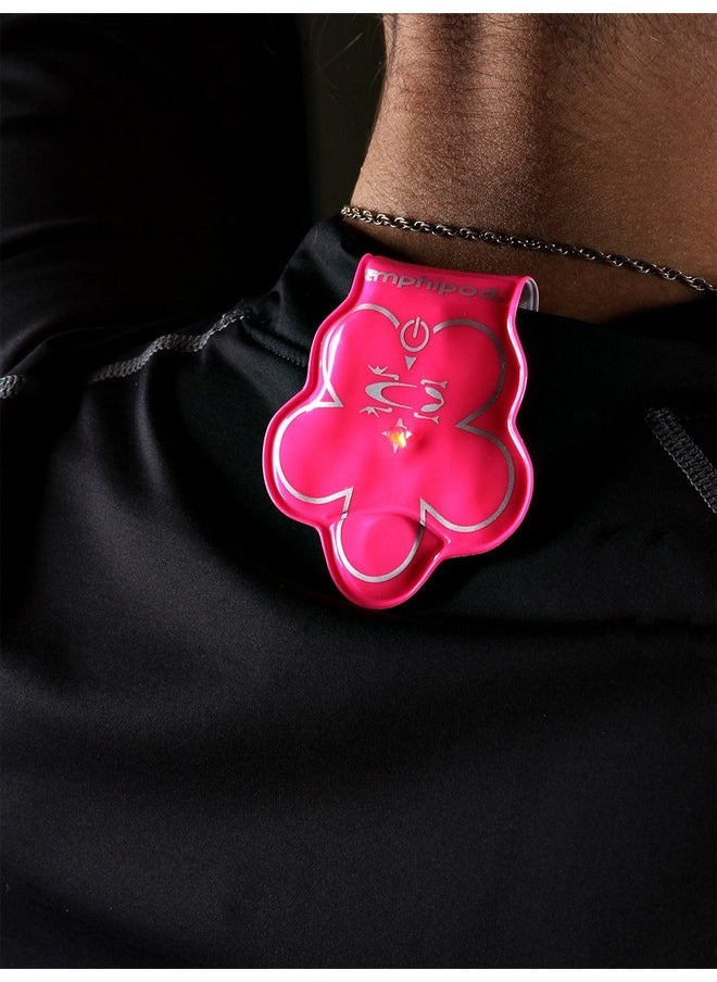 Vizlet Led Flashing Wearable Led Reflectors Twin Pack Pink Flower One Size