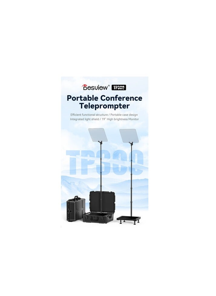 Desview TP300 19 inch Portable Teleprompter with Self-Reversing Monitor