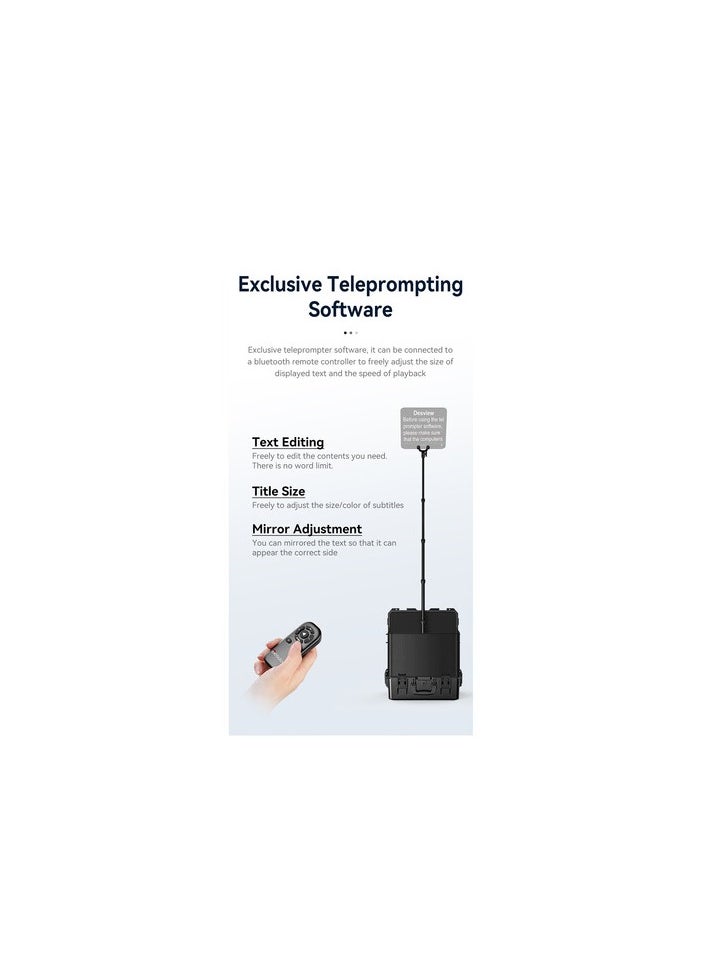 Desview TP300 19 inch Portable Teleprompter with Self-Reversing Monitor
