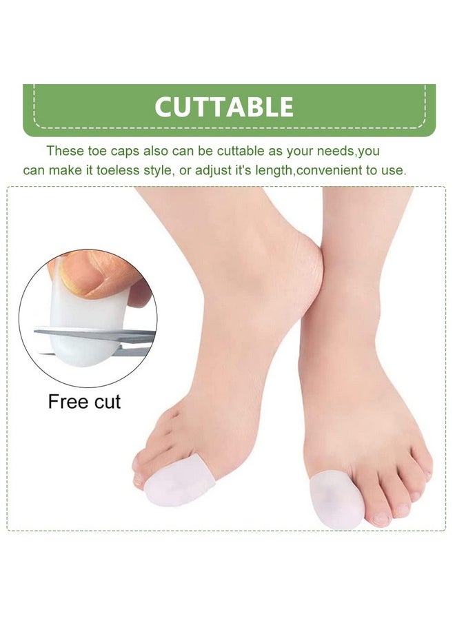 MAYCREATE® 10Pcs Soft Gel Toes Protector Toe Separator for Women Men, Protective Toe Caps Sleeves Tube Guards for the Recovery of Corns, Blisters, Hammer Toes, Toenails Missing/Ingrown