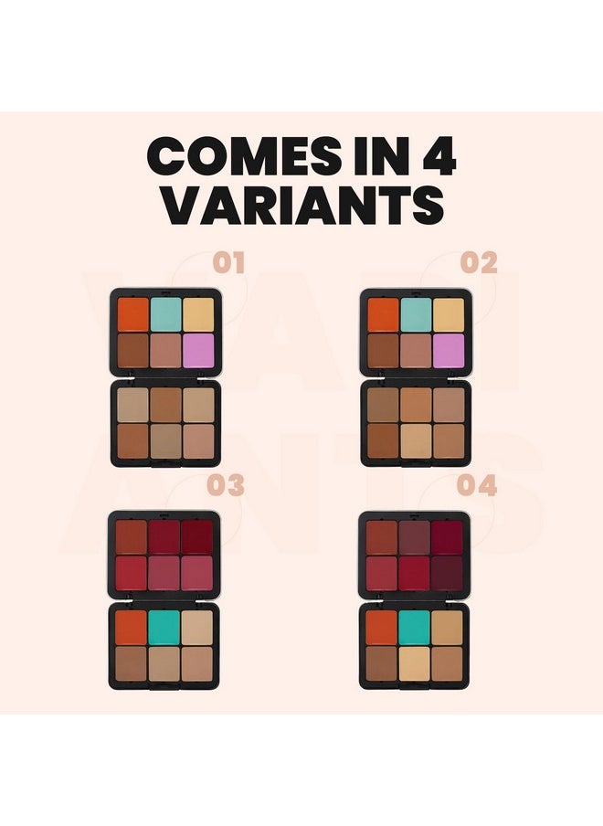 MARS Cover Rangers Creamy Concealer and Corrector Palette | Easy to Blend & Lightweight Concealer for Face Makeup (24 gm) (02-MULTICOLOR)