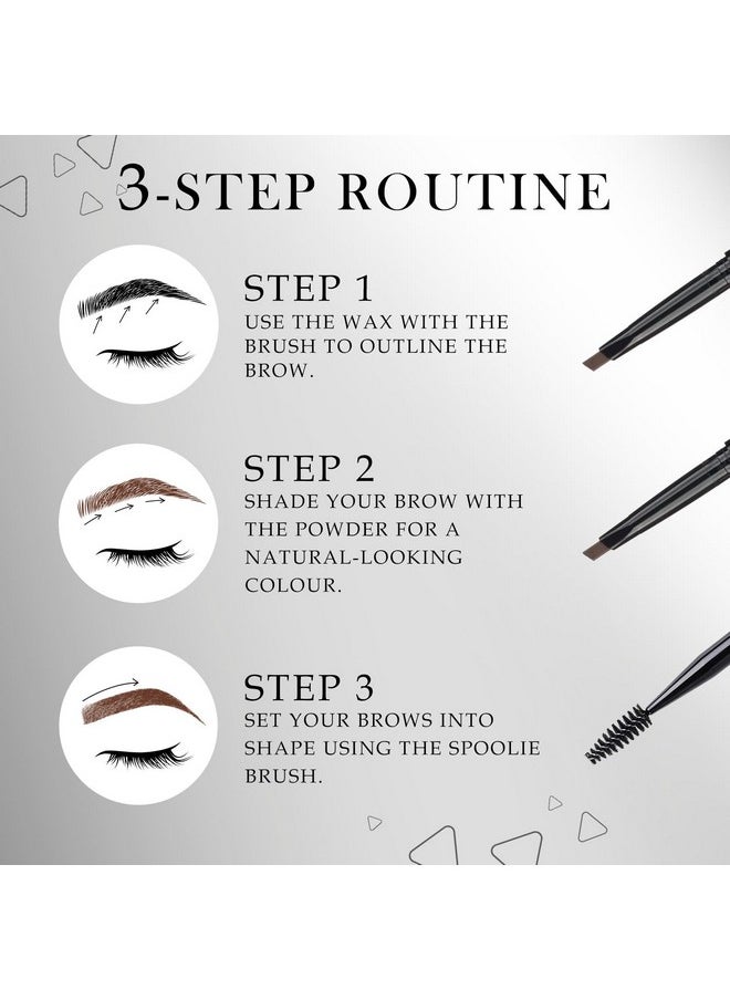 FACES CANADA HD Shape Up Brow Kit - Grey 01, 2.8g | Eyebrow Duo Kit - Wax & Powder With Brush | Long-Lasting | Precise & Natural Looking | Rich Color Payoff | Shaped & Defined Brows | Cruelty-free