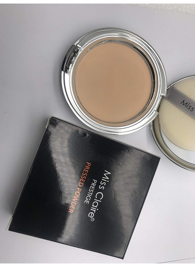 Miss Claire Prestige Pressed Powder 21 Natural Beige, Beige, 10 Grams, Orange, 10 G
