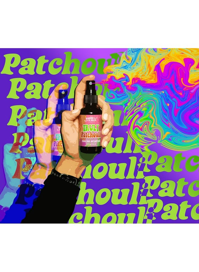 Frankie & Myrrh Truly Patchouli Aromatherapy Spray - Dark Aged Patchouli Oil Room, Linen, and Body Mist. Earthy, Musky Freshwater Scent for Relaxation and Energy.