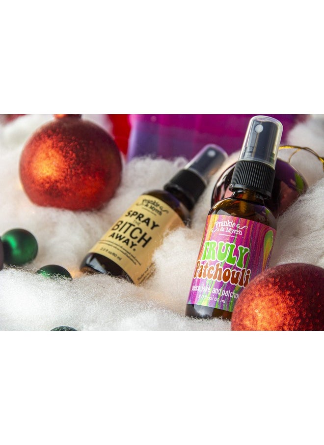 Frankie & Myrrh Truly Patchouli Aromatherapy Spray - Dark Aged Patchouli Oil Room, Linen, and Body Mist. Earthy, Musky Freshwater Scent for Relaxation and Energy.