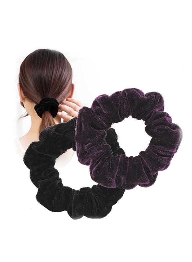 80-Piece Flannelette Elastic Hair Band Set Multicolor
