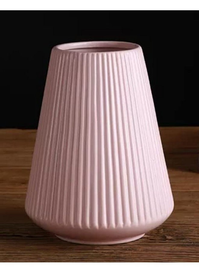 SATYAM KRAFT 1 Piece Big Size Unbreakable & Light Weight Plastic Nordic Design Vase for Gifting,Home,Bedroom,Office Corner,Living Room,Restaurant Centerpieces,Christmas,Wedding Decoration (Pink)