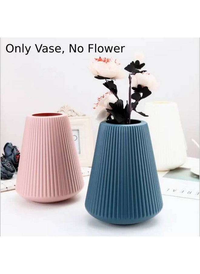 SATYAM KRAFT 1 Piece Big Size Unbreakable & Light Weight Plastic Nordic Design Vase for Gifting,Home,Bedroom,Office Corner,Living Room,Restaurant Centerpieces,Christmas,Wedding Decoration (Pink)
