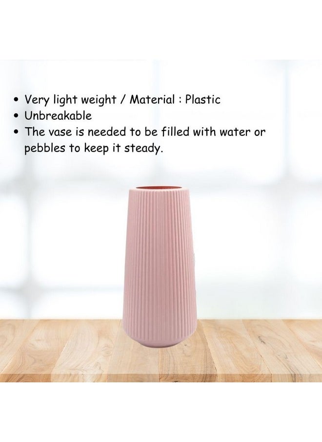 SATYAM KRAFT 1 Piece Big Size Plastic Unbreakable Vase, Flower Pot for Gifts, Christmas,Newyear,Home Decor, Bedroom, Office Decor Item, Nordic Design, Decoration and Craft,Wedding (11.8 Inch)(Blue)