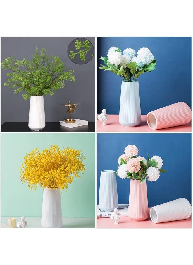 SATYAM KRAFT 1 Piece Big Size Plastic Unbreakable Vase, Flower Pot for Gifts, Christmas,Newyear,Home Decor,Bedroom, Office Decor Item,Nordic Design,Decoration and Craft,Wedding (11.8 Inch) (White)
