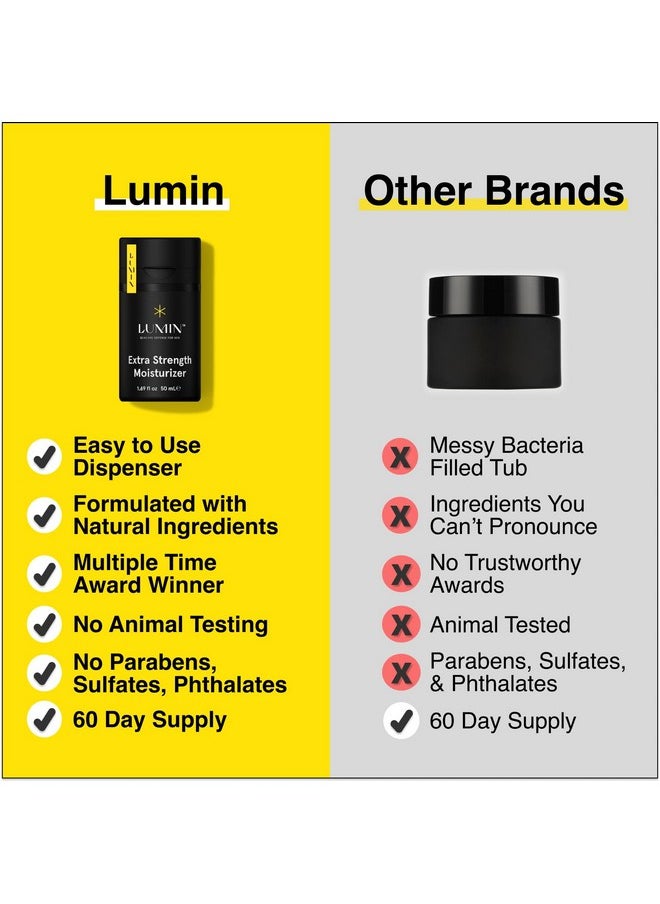 Lumin - Class Act Bundle - Men's Skincare Kit, Includes: Charcoal Face Wash Daily Detox, Charcoal Scrub Deep Detox, Daily Face Moisturizer & Dark Circle Defense Balm, Suitable For All Skin Types