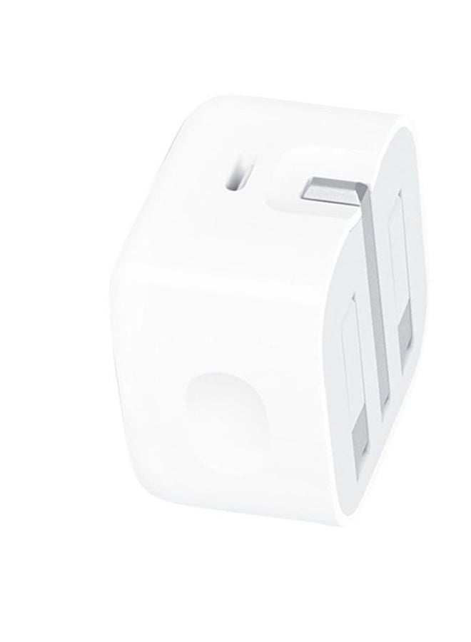 20W USB-C 3-Pin Power Adapter / (Original iPhone Charger) - White