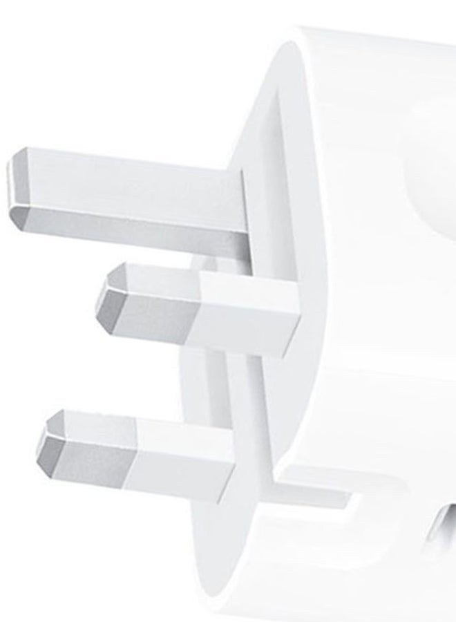 20W USB-C 3-Pin Power Adapter / (Original iPhone Charger) - White