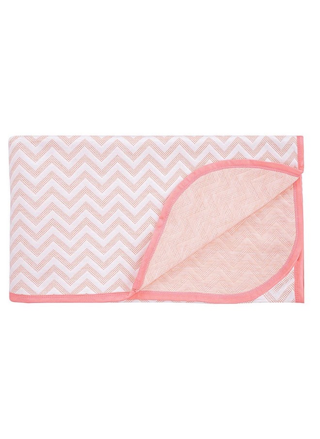 BSB HOME 100% Cotton Reversible Dohar Single Bed, Soft Lightweight Bed Blanket, Ac Dohar Blanket for Summers/Winter (Size 58 Inch by 88 Inch, Pink & White, Gift Packing Bag), 200 TC