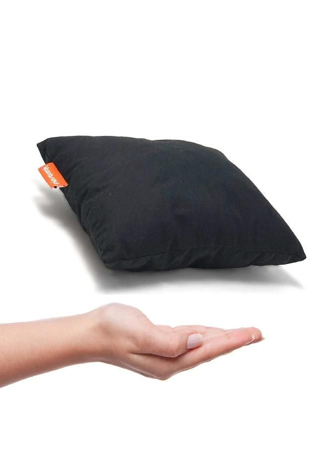 Urban Infant Pipsqueak Small Pillow - Mini 11x7 - Tiny Pillow for Travel, Dogs, Kids and Chairs - Black