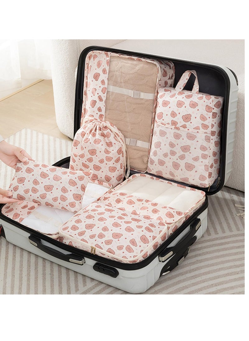 Packing Cubes for Suitcases, 7 Pcs Travel Organizer Bags, Travel Luggage Foldable Packing Organizers, Luggage Storage Bag, Suitcase Organizer Bags, Different Travel Accessories Bag for Travel