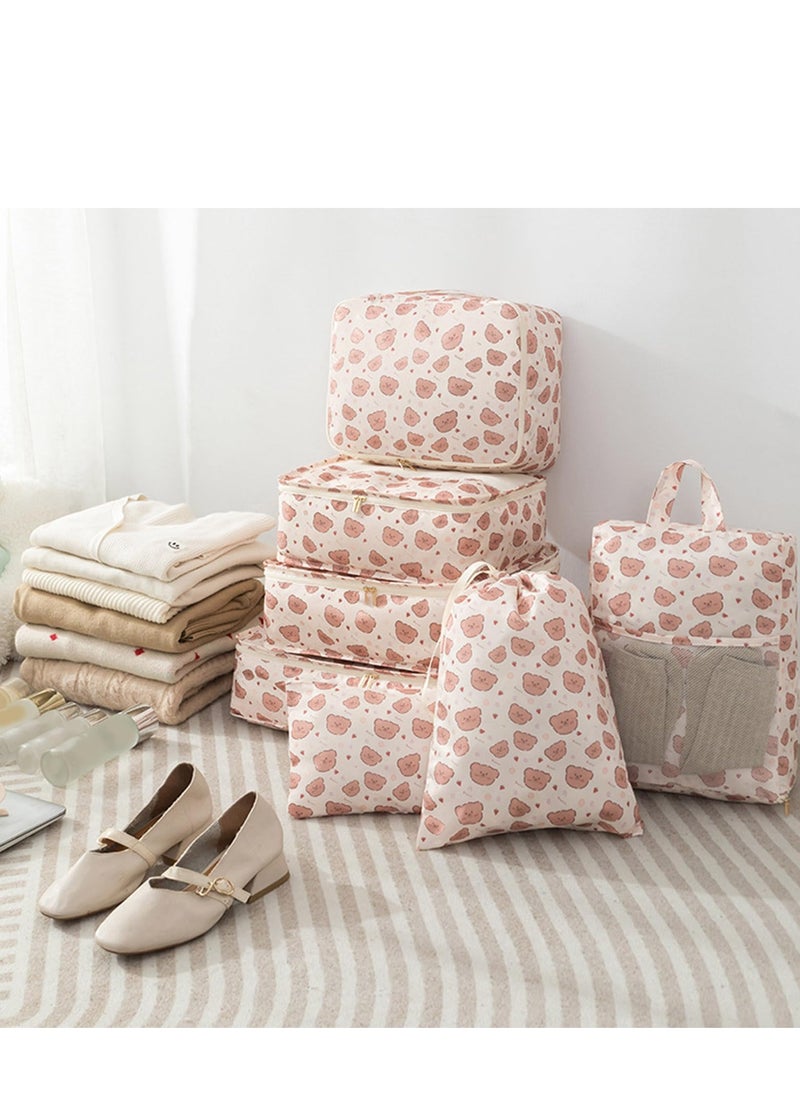 Packing Cubes for Suitcases, 7 Pcs Travel Organizer Bags, Travel Luggage Foldable Packing Organizers, Luggage Storage Bag, Suitcase Organizer Bags, Different Travel Accessories Bag for Travel