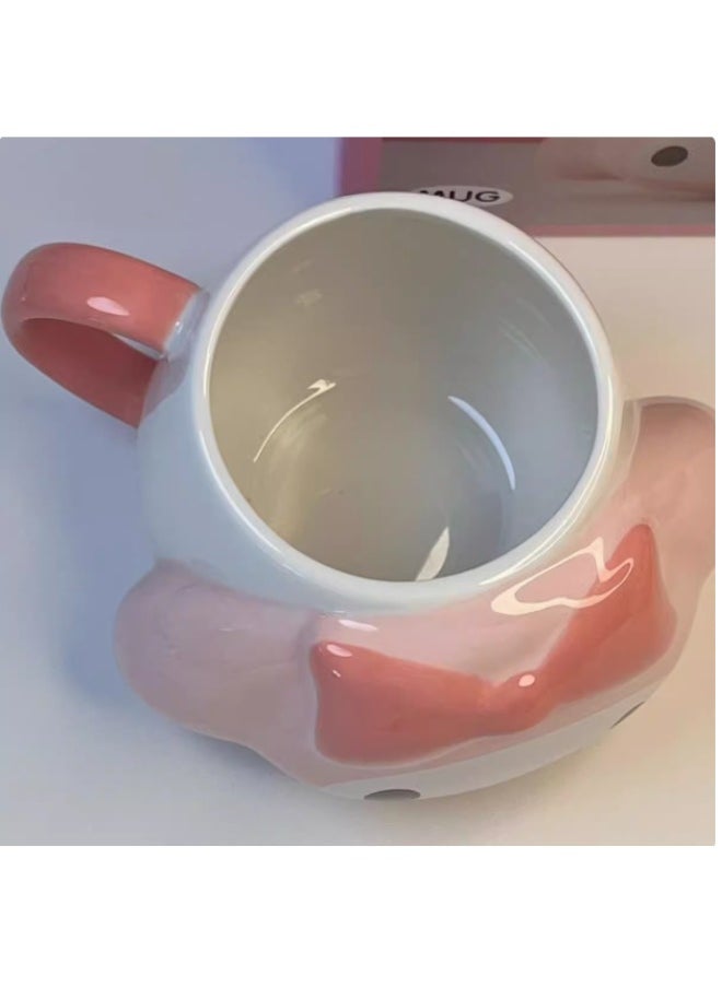 Sanrio My Melody Cup – Cute and Girly Embossed Mug, Food-Grade Ceramic Cup for Water and Coffee