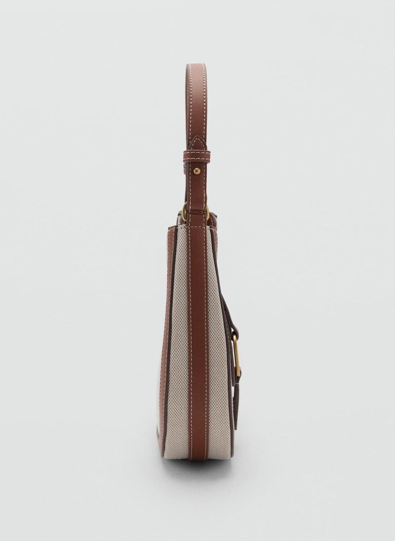 Contrast Canvas Shoulder Bag