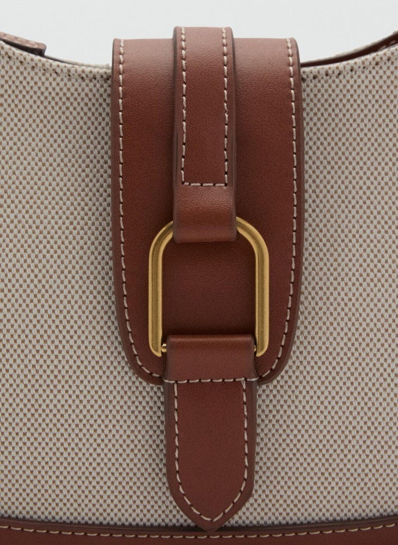 Contrast Canvas Shoulder Bag